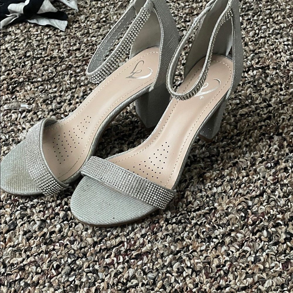 Elegant Silver Women's Heels